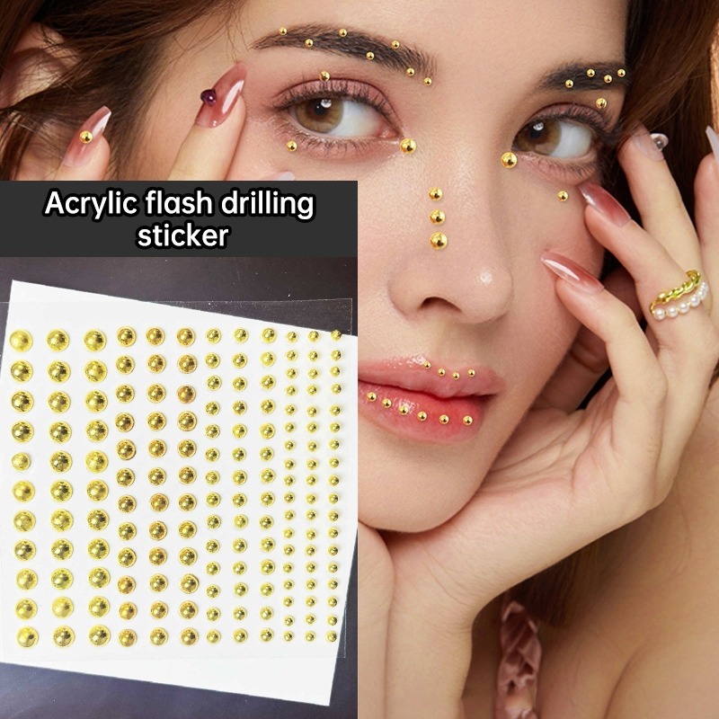 1346 Hiasan rambut mutiara tempel manik manik tempel pearl sticker/mutiara rambut/stiker wajah korea