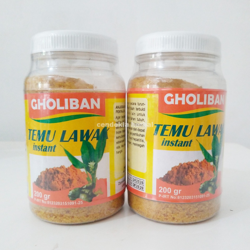 

Temulawak Bubuk Instan / Seduh Gholiban 200gr Botol Original (Kemasan Baru) Penambah Nafsu Makan