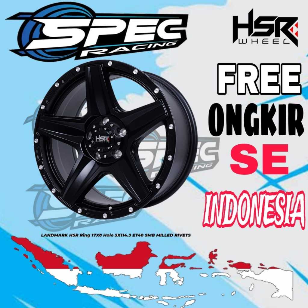 Velg Mobil Offroad Ring 17 HSR LANDMARK Velg Racing R17 Terios Rush Xpander Juke Outlander Xtrail Ca