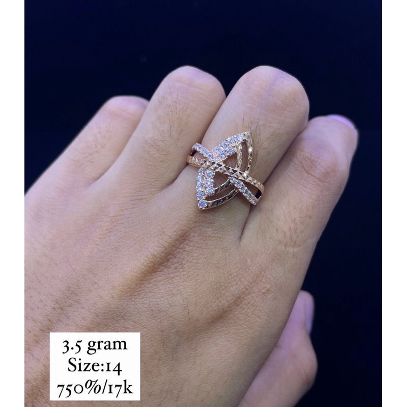 cincin emas kadar 750%/17k