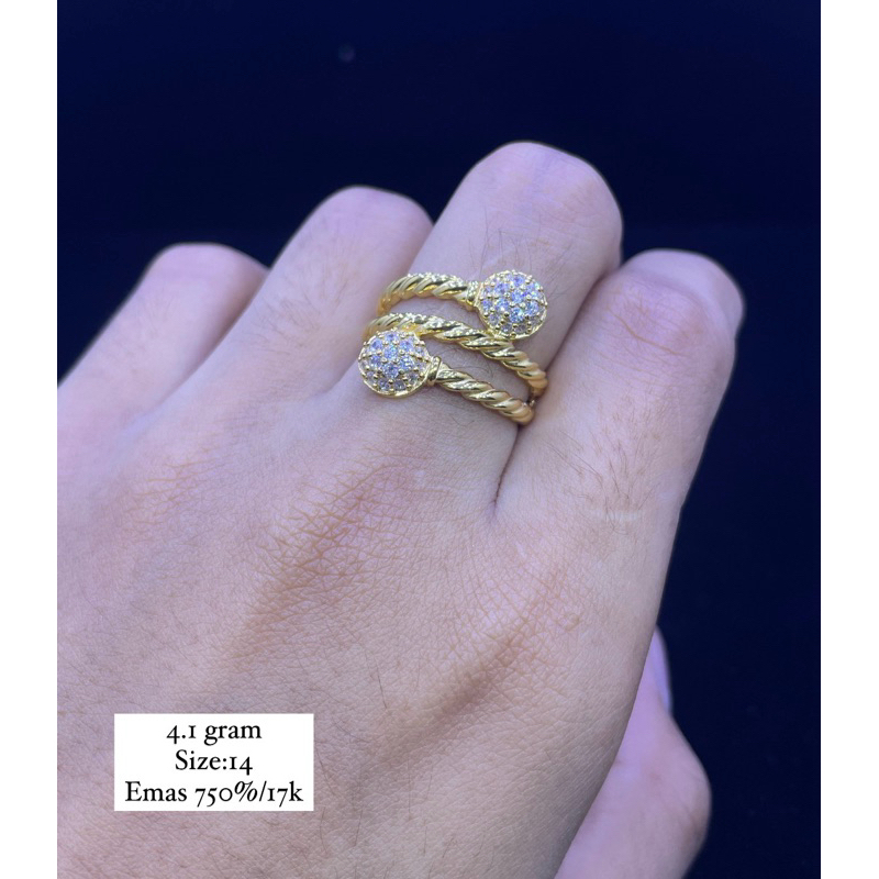 cincin emas kadar 750%/17k