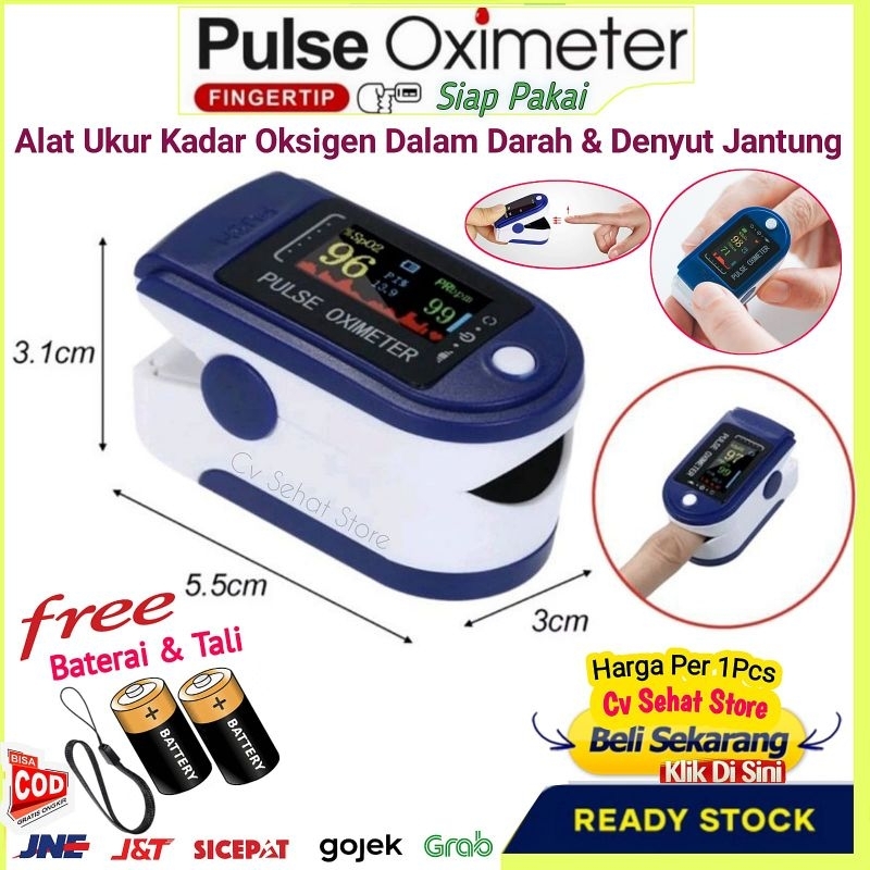 NEW!!! Alat Ukur Oksigen Dalam Darah Pulse Oximeter Pengukur Kadar Oksigen Dalam Tubuh Oksimeter