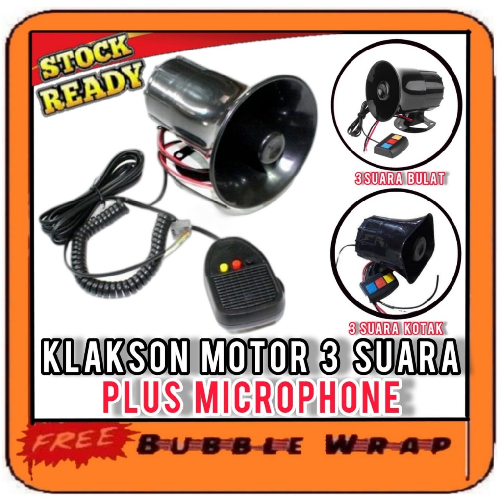 Klakson / Toa Polisi / Patwal / Sirine 3 Suara sirine patwal touring turing aksesoris motor mobil