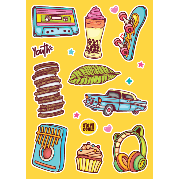 

Sticker Sheet Sticker Unik Sticker Tempel Sticker Deco Sticker Tumblr Sticker HP Sticker Aesthetic