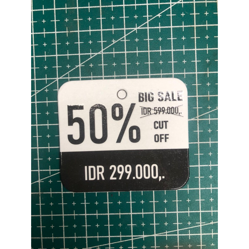 

DISCOUNT PRICE TAG BARCODE SPOT UV PRINT TIMBAL BALIK SUPER PREMIUM CO 1X DIKIRIM 600PCS