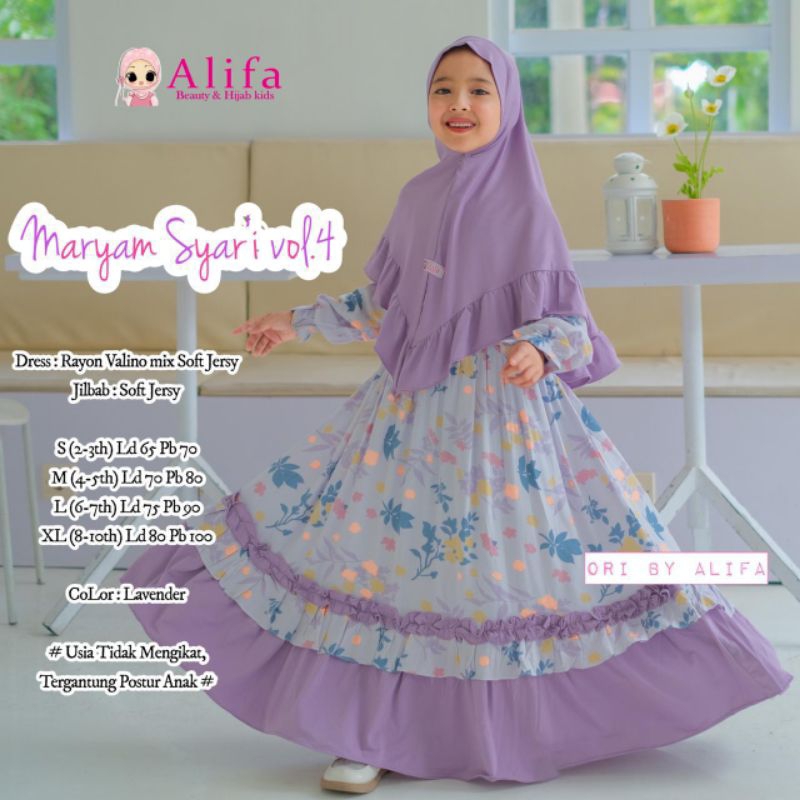 (ayya kids solo)maryam vol.4 ready gamis perempuan terbaru termurah ori by alifa