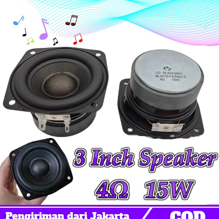 Tzs Barang spotMini Subwoofer Speaker 3 Inch 15W High Power HIFI Low Bass 3 in Magnet Tebal Karet Besar k Produk Premium