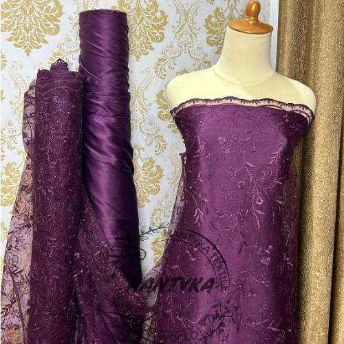 Kain tile akar bahan Tille akar mutiara bahan kebaya bahan brokat kain tile akar mutiara