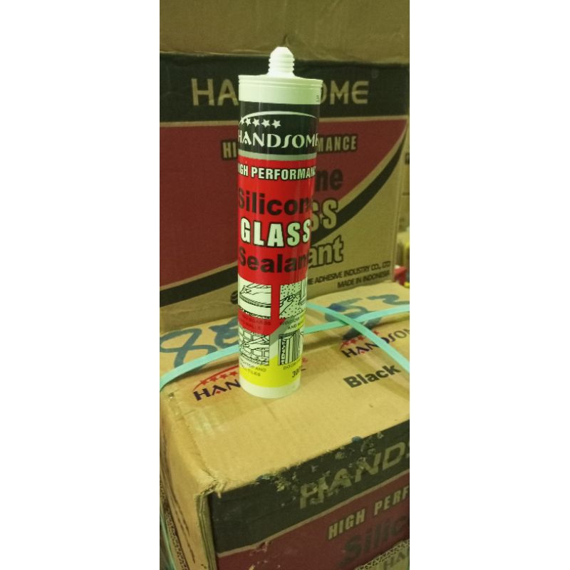 Lem Silicone Hitam, putih, Bening