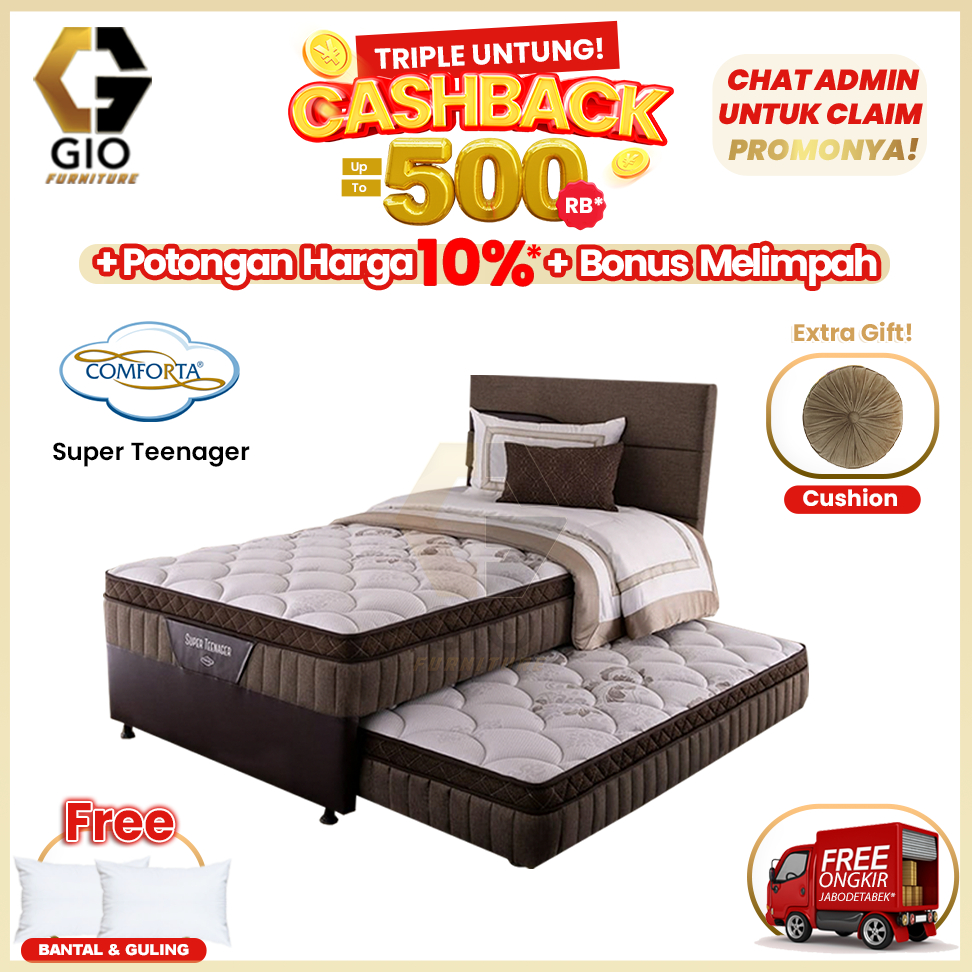 Kasur Comforta Super Teenager 2in1 / Comforta Springbed Super Teenager 2in1 (Full Set Mattress + Div