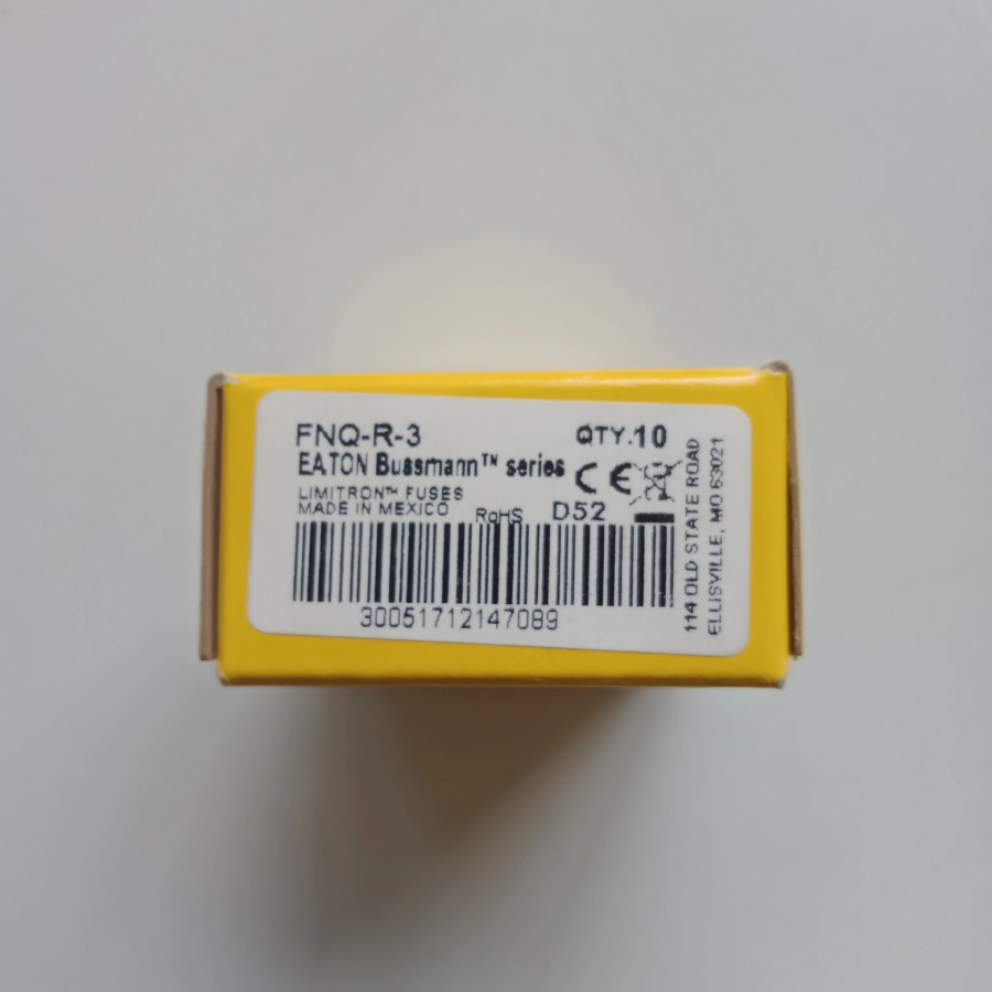 Fuse FNQ-R 3A 600V Original Bussmann Fuse FNQ-R 3A 600V Original Bussmann Fuse FNQ-R 3A 600V Origina