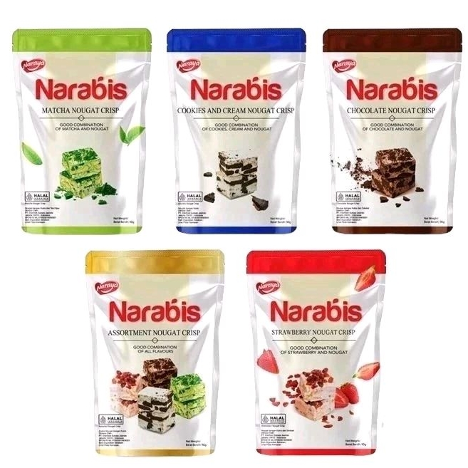 

Naraya NARABIS Nougat crisps kemasan 90 gram dan Narabis Wafercone 90gr