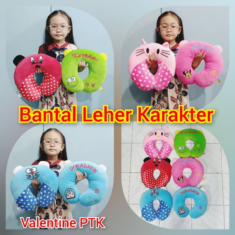 Boneka Bantal Leher Karakter | Bantal Leher | Boneka Bantal Leher | Penyangga Leher Bahan Boneka | B