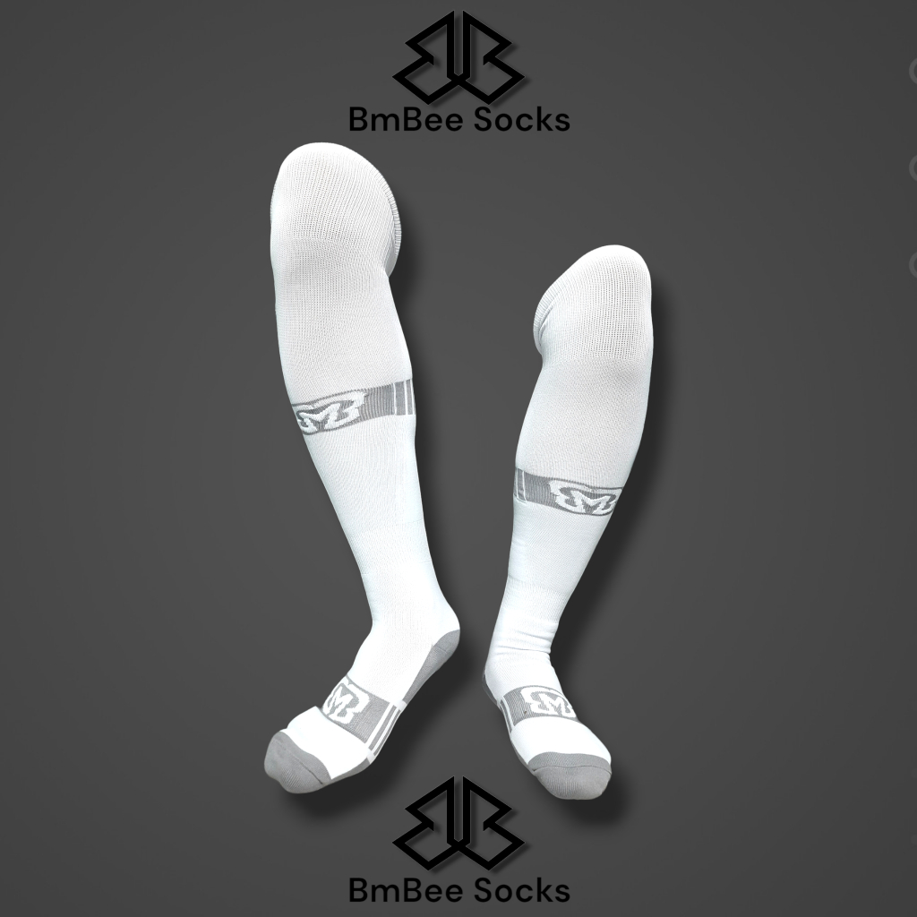 Kaos Kaki Bola / Futsal MBB APPAREL ORIGINAL PUTIH ABU