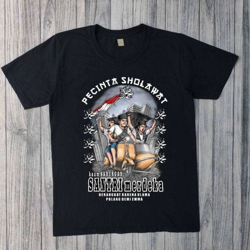 Kaos Lengan Pendek Cowo Cewe "Pemuda Sholawat" Kaos Sholawat | Kaos Pencinta Sholawat