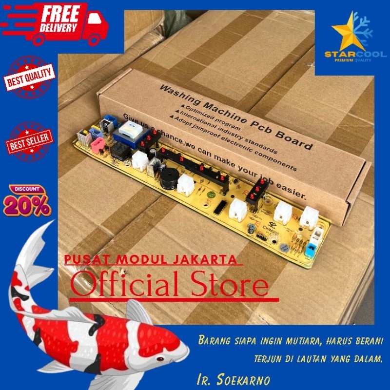 Modul PCB Mesin Cuci Top Loading Kompatibel untuk SHARP ES-F800 dan ES-F850, Komponen Elektronik Pen