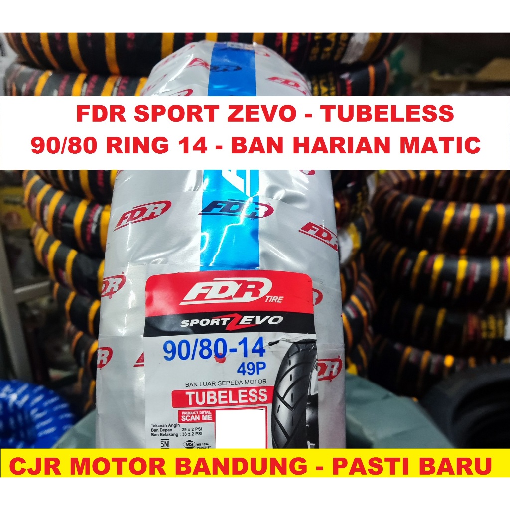 Terbaru Ban Tubeless FDR Sport Zevo 90/80 ring 14 New Gen motor mio beat vario xeon fino