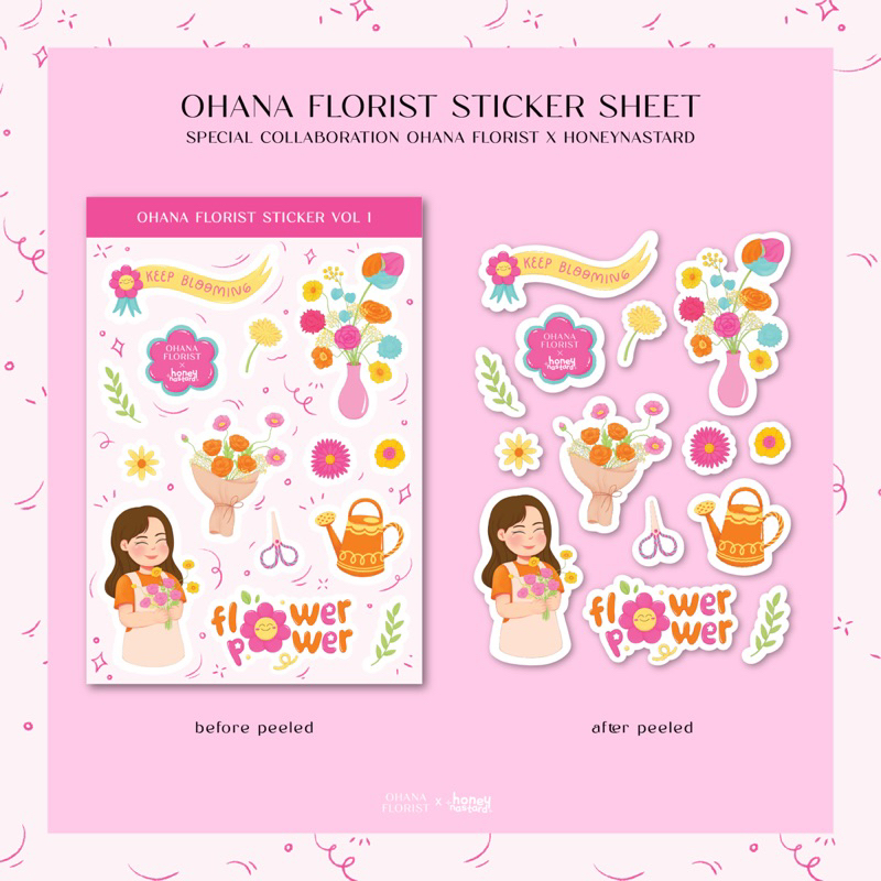 

Sticker Sheet Ohana Florist x Honeynastard