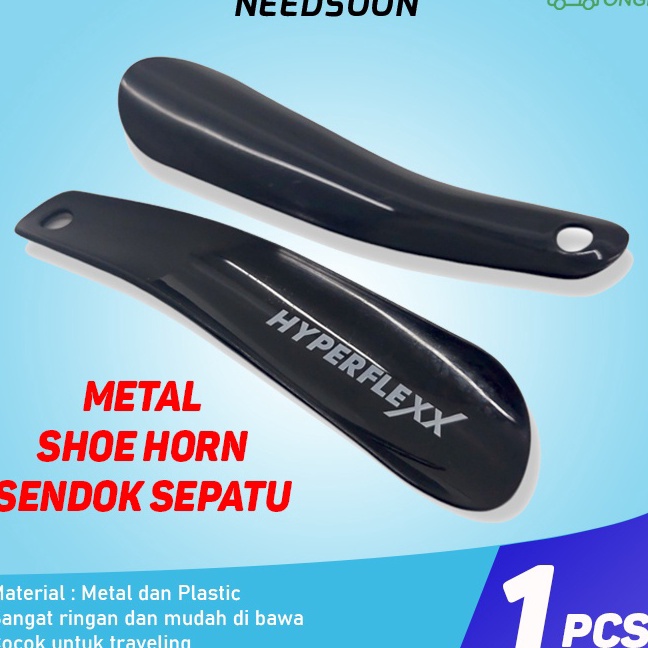 Stok terbaru Sendok Sepatu Shoe Horn Metal Plastic Alat Bantu Pakai Sepatu Spoon Stainless Steel Pla