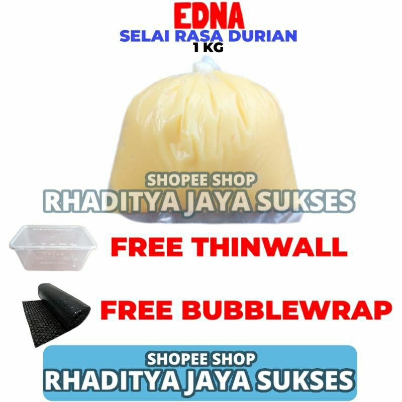 

Selai Filling Rasa Durian 1 KG Repack Premium Edna