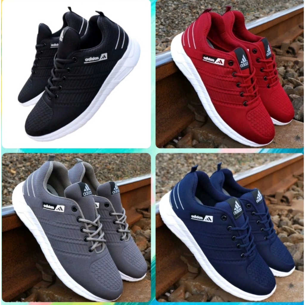 Sepatu Kets Adidas Pria Wanita Dewasa 39-43/ Sepatu Sneakers Sport Running Cowok/ Sepatu Sekolah SMA
