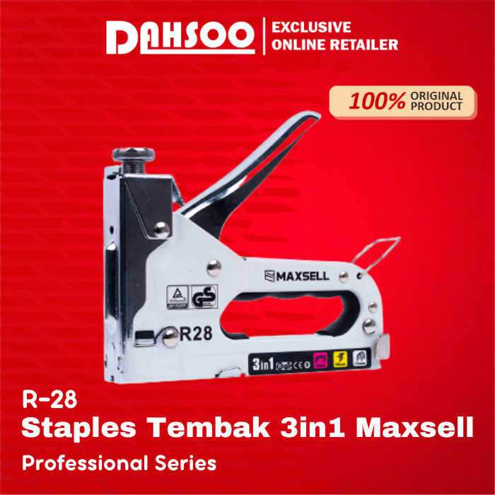 

Staples Gun Tacker MAXSELL 3 in 1 / Staples Tembak jok R28 / Staple Gun Hekter 3 Way