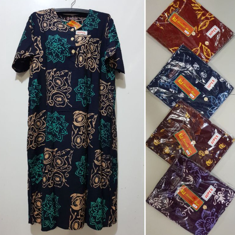 Elegant YULI  DASTER JUMBO LD 12 CM PB 15 CM BATIK KENCANA UNGU LEBEL COKLAT KUC