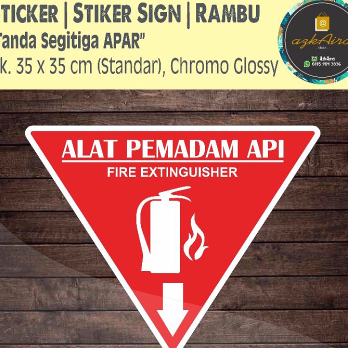 

Jangan Sampai Kehabisan Sticker Stiker Sign Rambu K3 Tanda Segitiga APAR Standar Permenakertrans Uk 35x35 cm