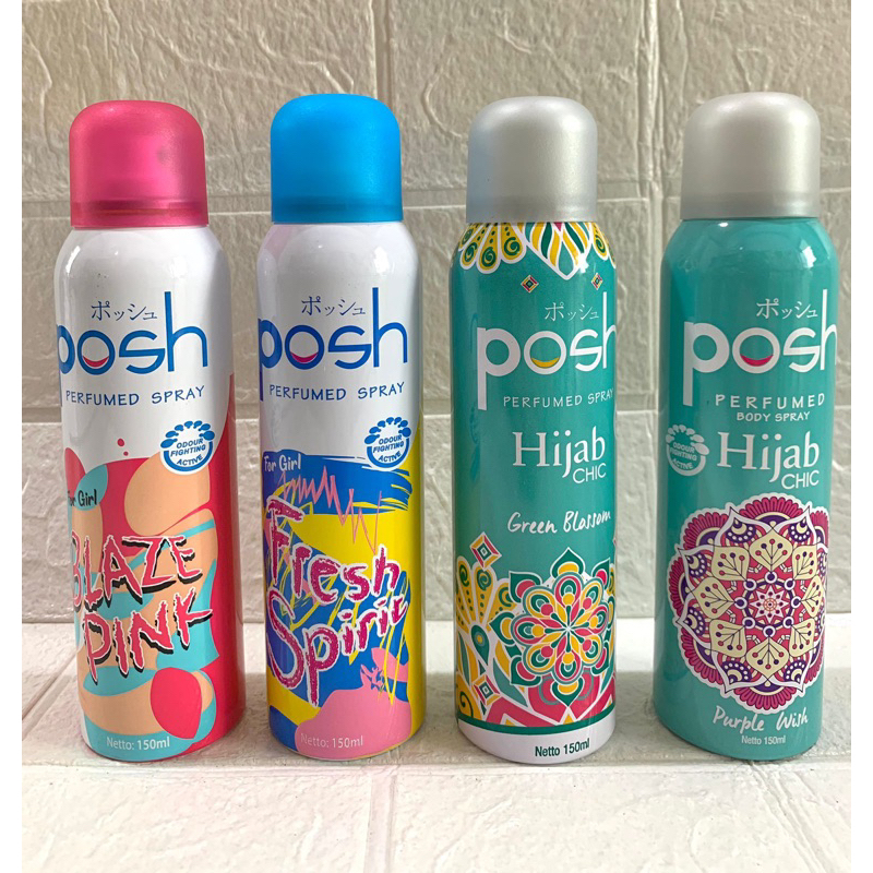 PARFUM POSH SPRAY 150ml / PARFUM REMAJA / BLAZE PINK / FRESH SPIRIT / HIJAB GREEN BLOSSOM / HIJAB PU