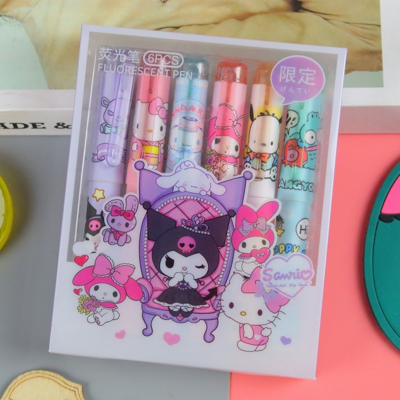 

CC - 6 PCS 1 set Stabilo sanrio highlighter/ Stabilo pastel color cute penanda pewarna