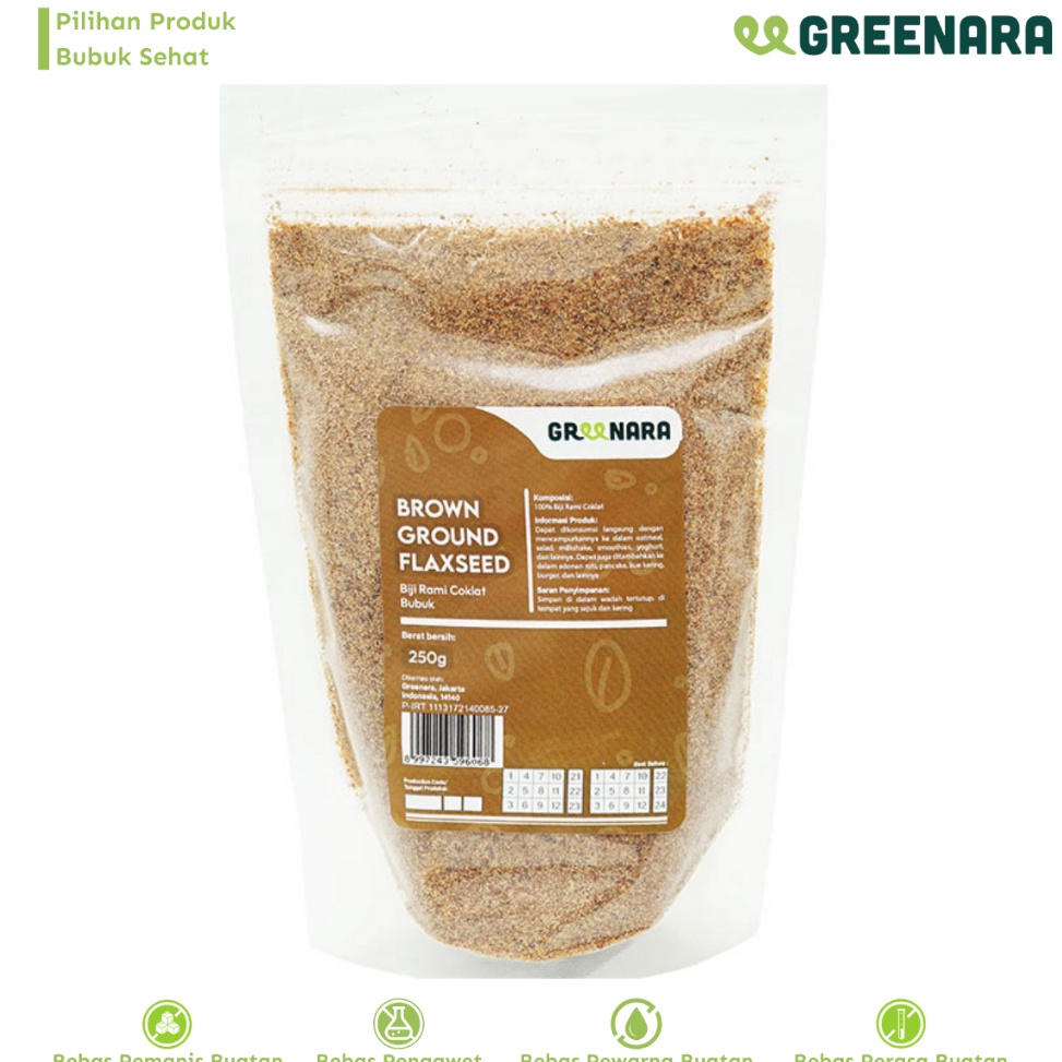 

Greenara Bubuk Biji Rami Coklat 25gr Brown Ground Flaxseed