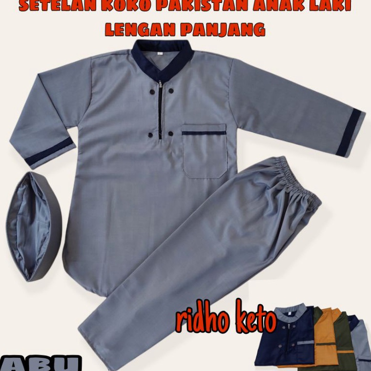 XPRESS setelan baju koko anak laki laki lengan panjang toyobo resleting 112 tahun