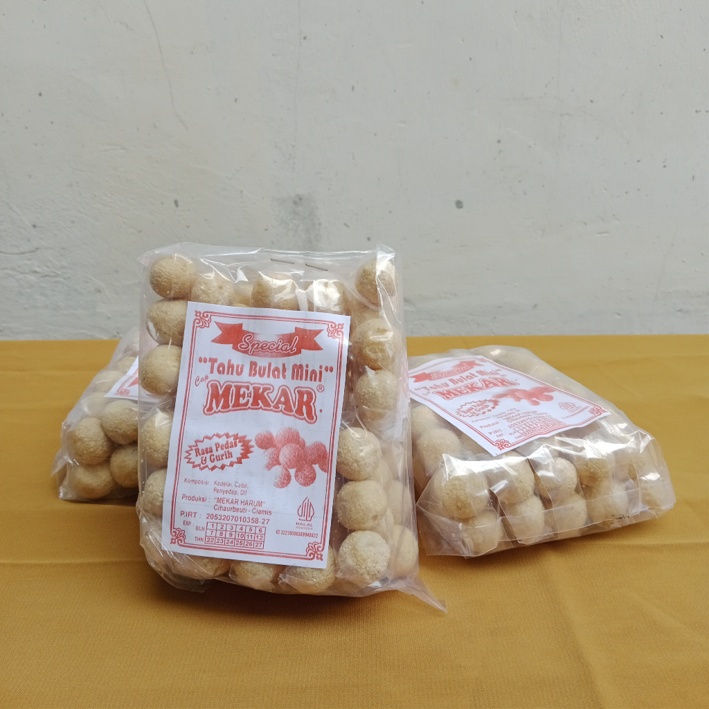 

Cemilan Tahu Bulat Mini Gurih Pedas | Kemasan Pack [isi 10 pcs mini]