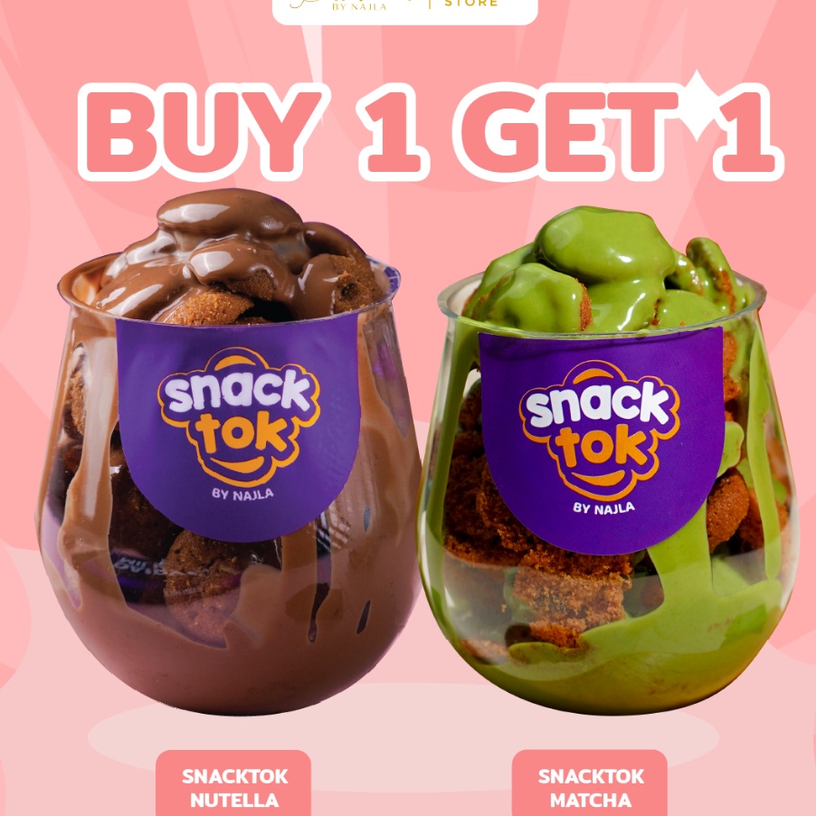 

XG34448 Bittersweet by Najla 2 Snacktok Matcha Nutella beli 1 gratis 1