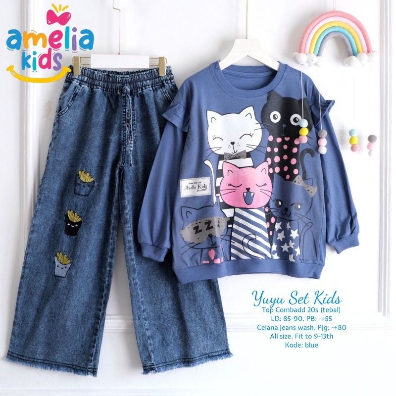 Yuyu set kids / setelan fashion anak perempuan ORI Amelia kids fashion