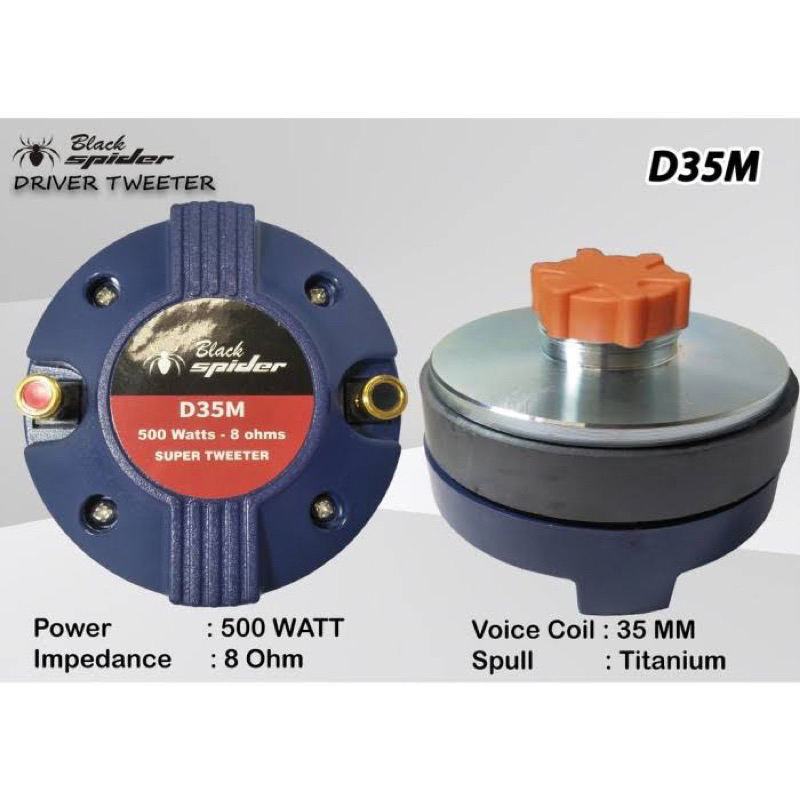 Black spider Tweeter Driver Tweeter Blackspider BS D35M Black Spider BS D 35M BlackSpider D 35 M Bla