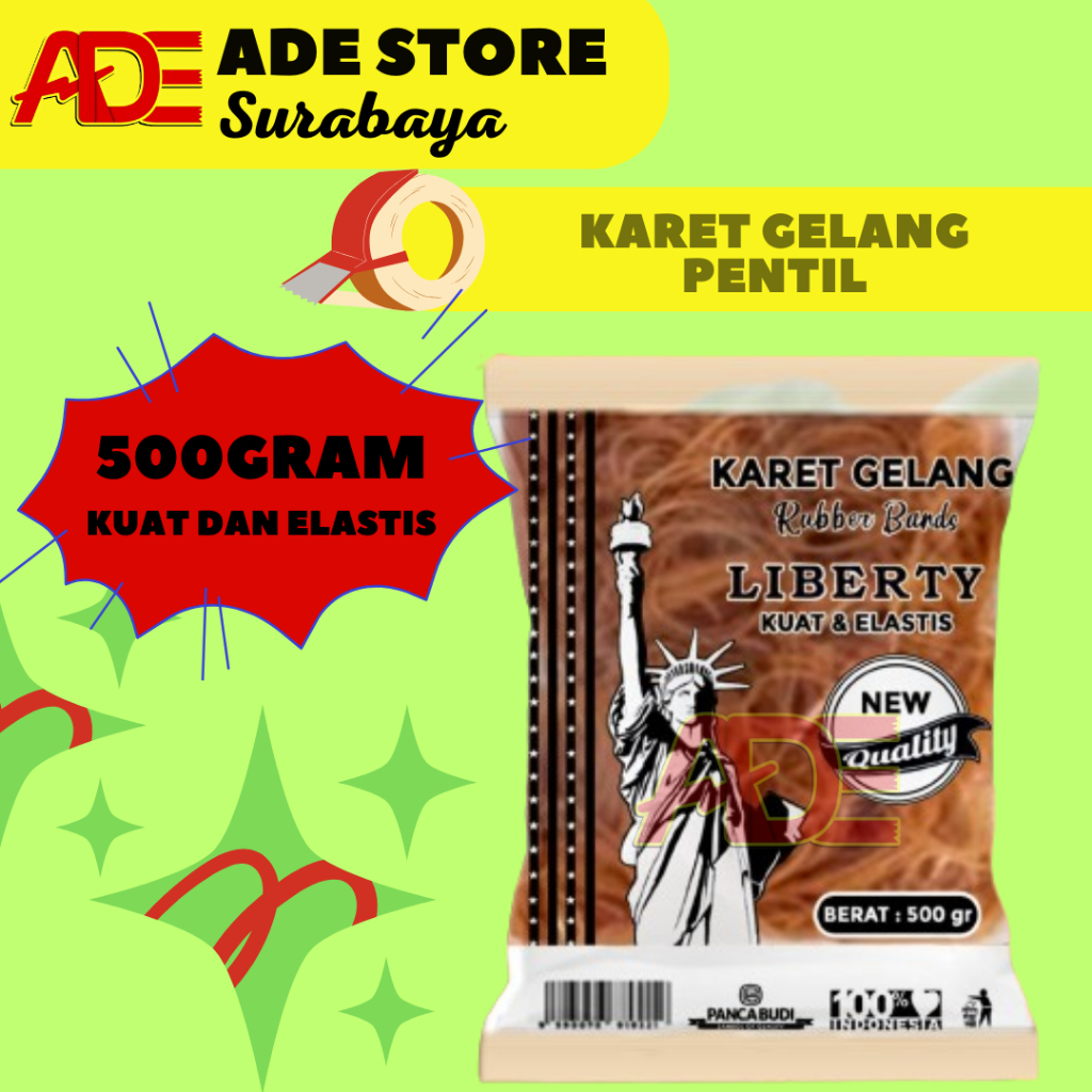Karet Pentil/Karet Gelang Liberty 500gram