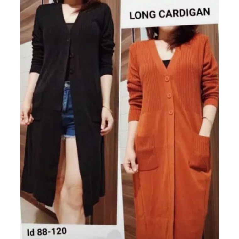 BEST SELLER Cardigan Rajut Long Cardy Kancing Outerwear Wanita