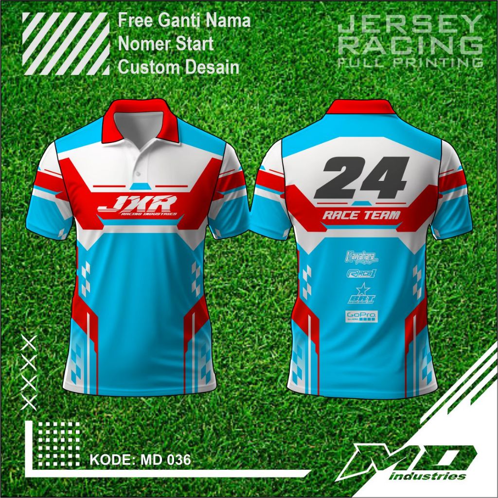 Jersey Balap Desain Keren - Baju Balap Racing Printing - Minimalis
