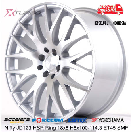 PELEK MOBIL RING 18 HSR NIFTY SILVER VELG MOBIL RAIZE ROCKY SWIFH AVANZA