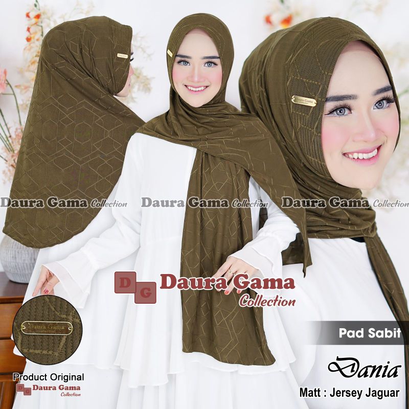 Dania pad sabit daura gama jilbab instan pasmina instan premium