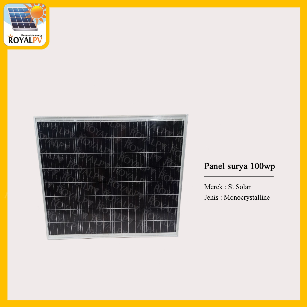 Panel surya mono 100wp solar panel 100wp solar cell 100wp