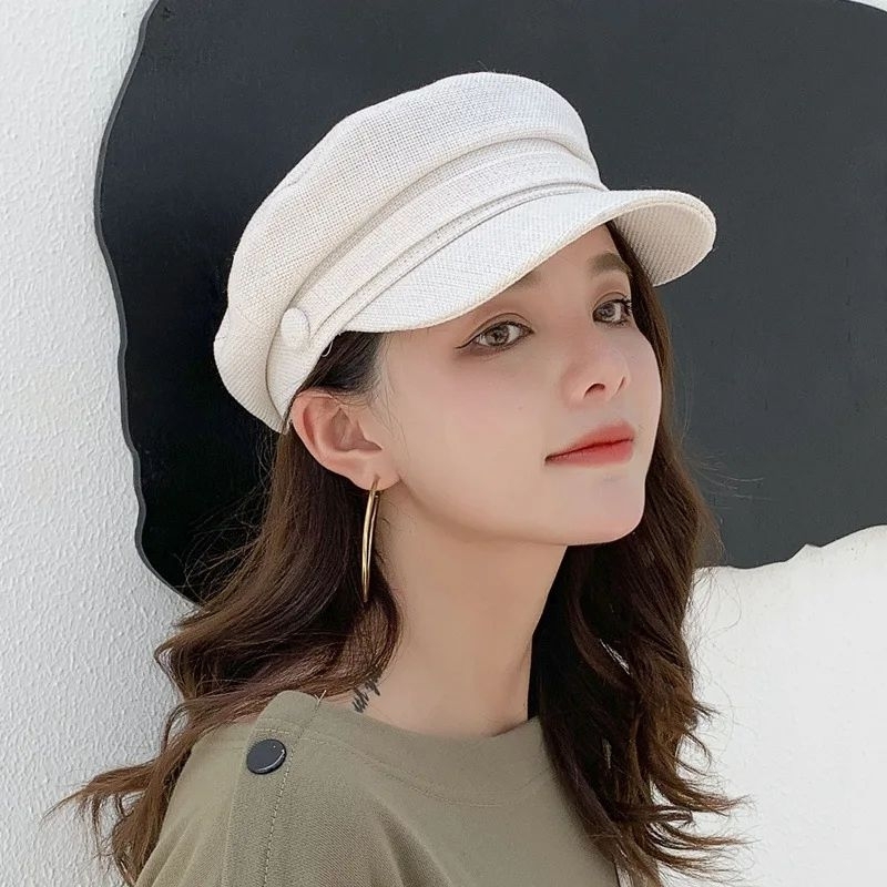 Topi wanita fashion korea topi golf oktagonal import ala korea