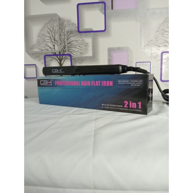 catok rambut cbk CH-16 / Catok pelurus dan curly 2 in 1