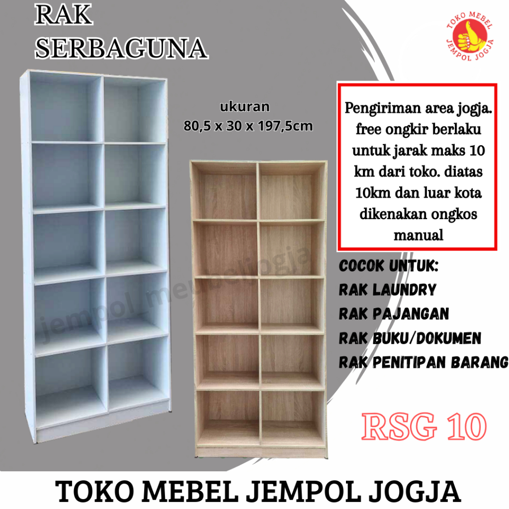 Rak serbaguna/rak laundry 10 kotak rsg 10 jasmine