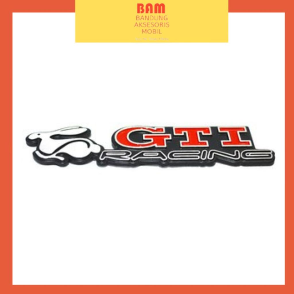 Emblem Jerman GTI Racing Chrome Merah