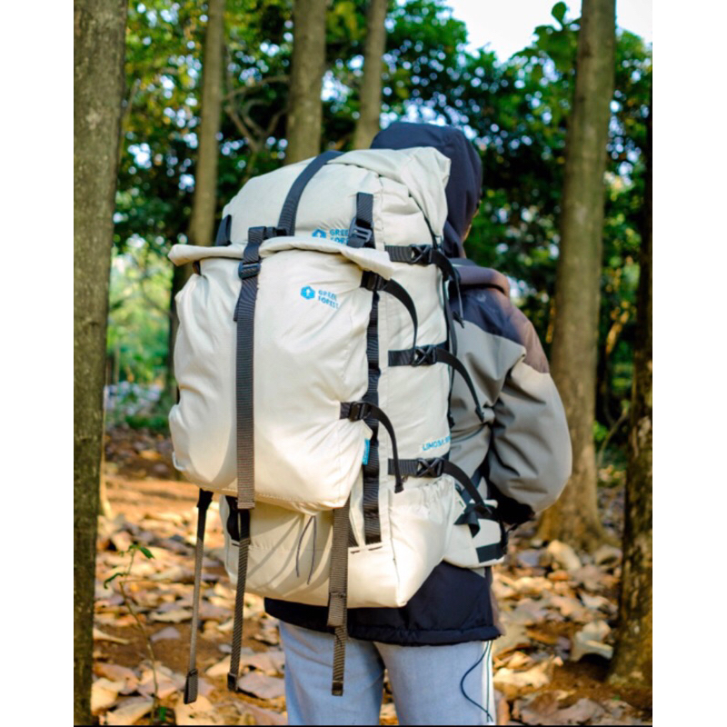 Carrier Greenforest LIMOSA Lightweight 55+10 L - Tas Gunung,Tas hiking-Tas treveling 2 in 1 Free Rai