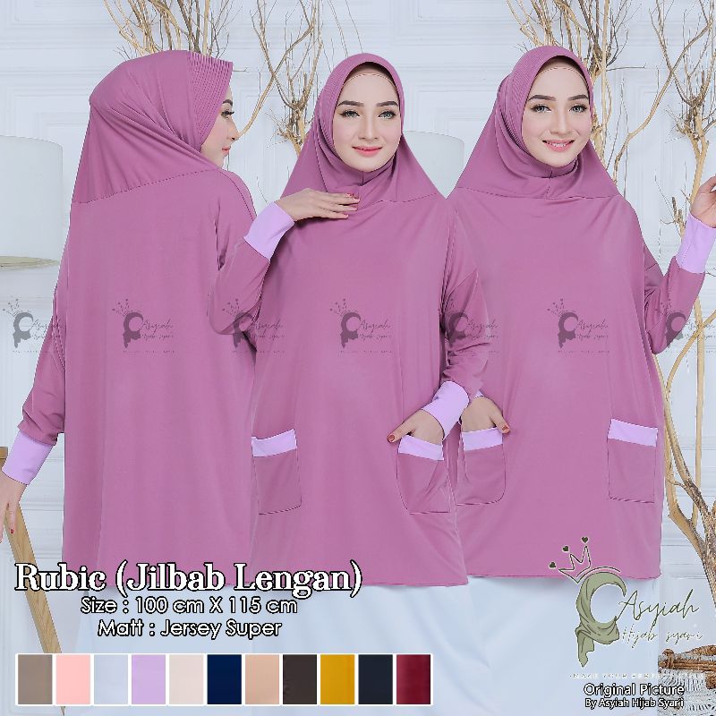 Hijab Lengan Saku Jumbo Bahan Jersey Super