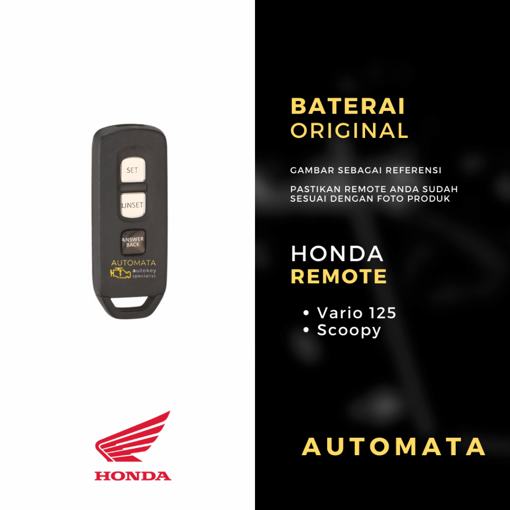 Baterai Remote Kunci Honda Scoopy 2019 Original Panasonic