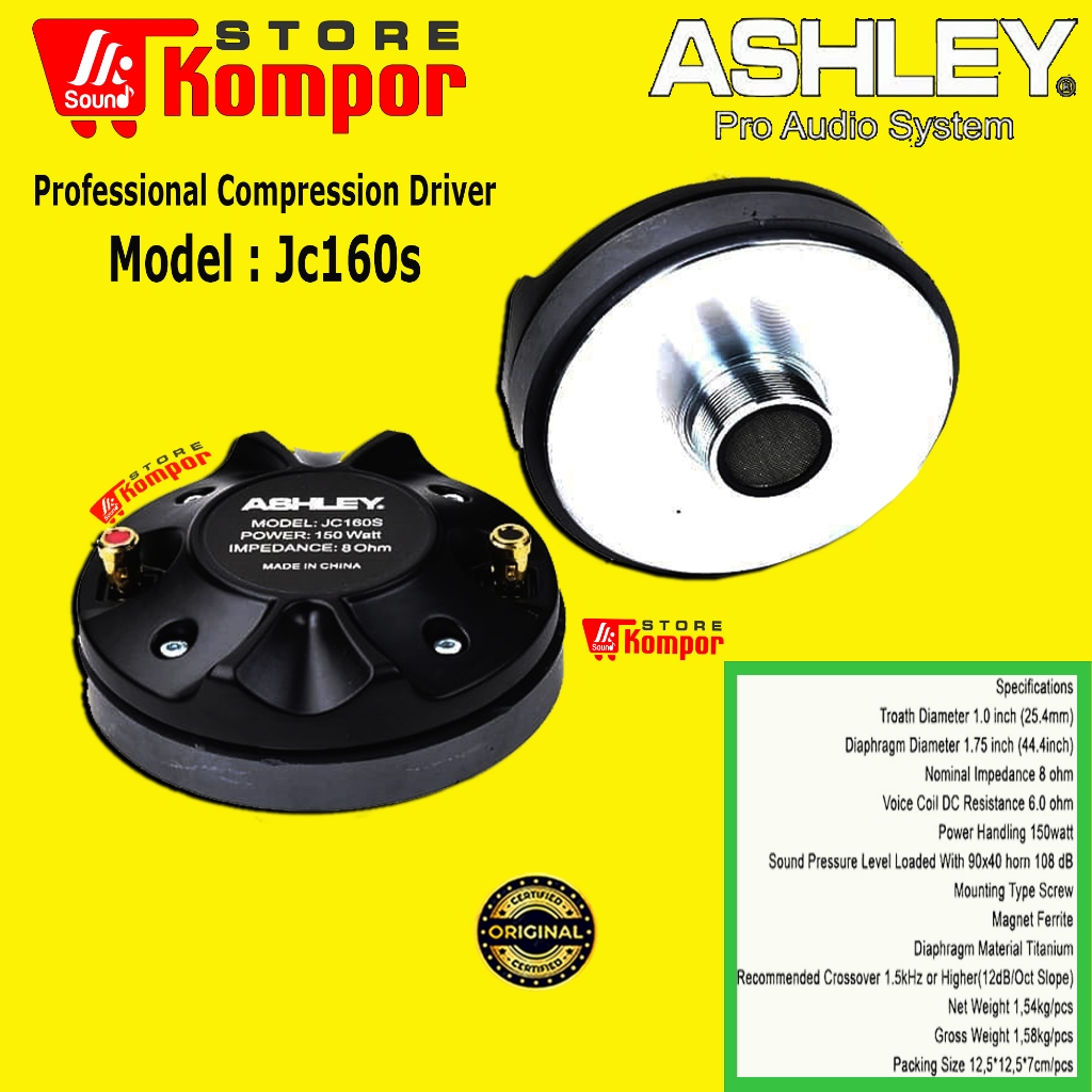 DRIVER TWEETER MAGNET ASHLEY JC160S / JC 160S